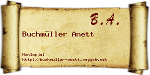 Buchmüller Anett névjegykártya