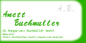 anett buchmuller business card