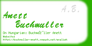 anett buchmuller business card